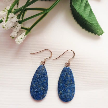 Lapis Lazuli Sterling Silver Earrings, Lapis Lazuli Earrings, Lapis Lazuli Drop Earrings | by nlanlaVictory
