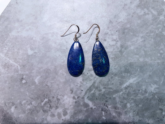 Lapis Lazuli Sterling Silver Earrings, Lapis Lazuli Earrings, Lapis Lazuli Drop Earrings | by nlanlaVictory