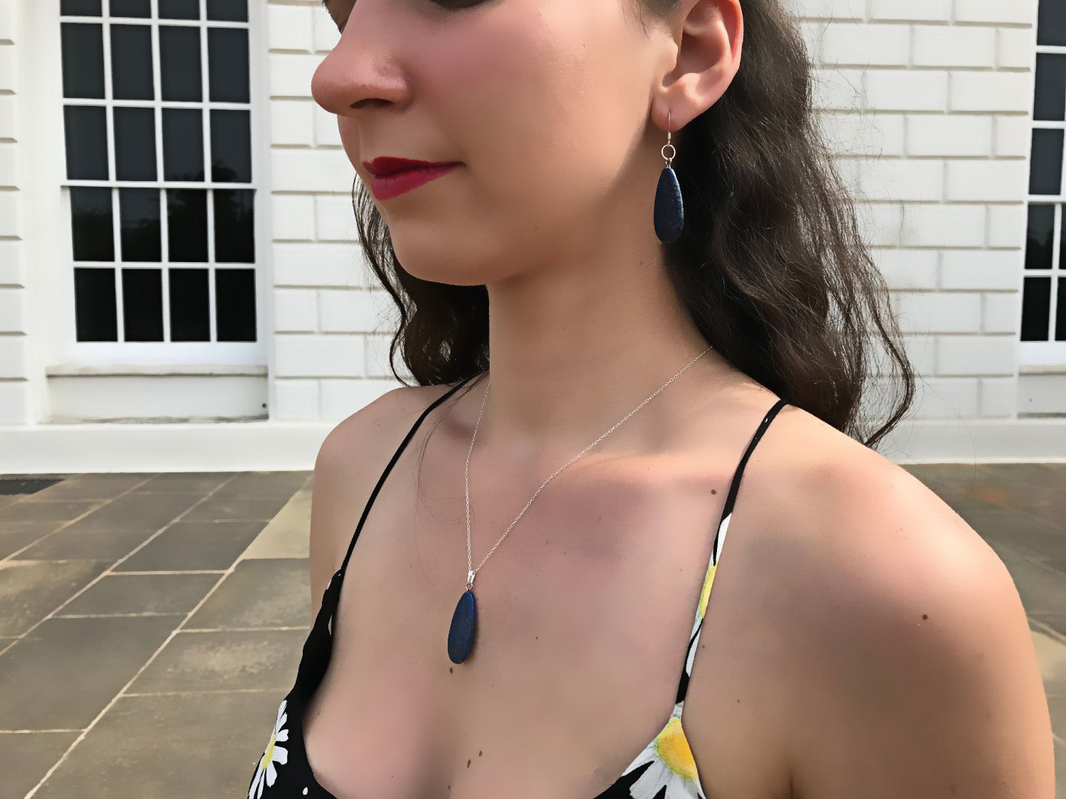 Lapis Lazuli Sterling Silver Earrings, Lapis Lazuli Earrings, Lapis Lazuli Drop Earrings | by nlanlaVictory