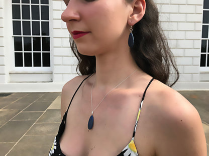 Lapis Lazuli Sterling Silver Earrings, Lapis Lazuli Earrings, Lapis Lazuli Drop Earrings | by nlanlaVictory