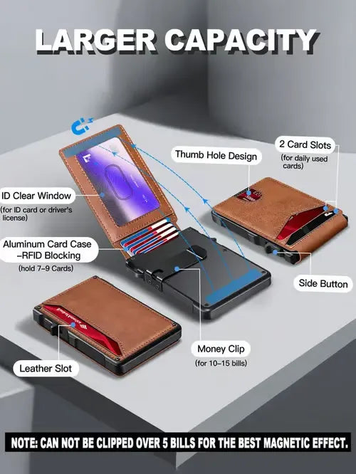 ⚡70K+Minimalist Pop-Up Leather Wallet for Men