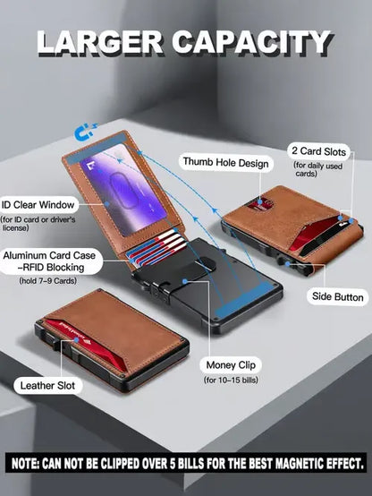 ⚡70K+Minimalist Pop-Up Leather Wallet for Men